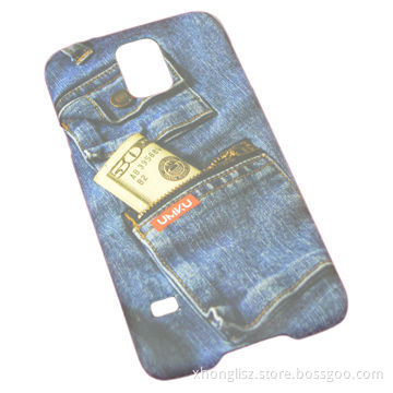 Relief Jeans Style PC Mobile Phone Case for Samsung S5